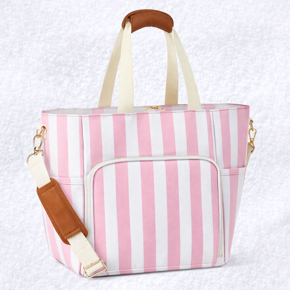 Wholesale RTS – Striped Insulated Cooler Tote