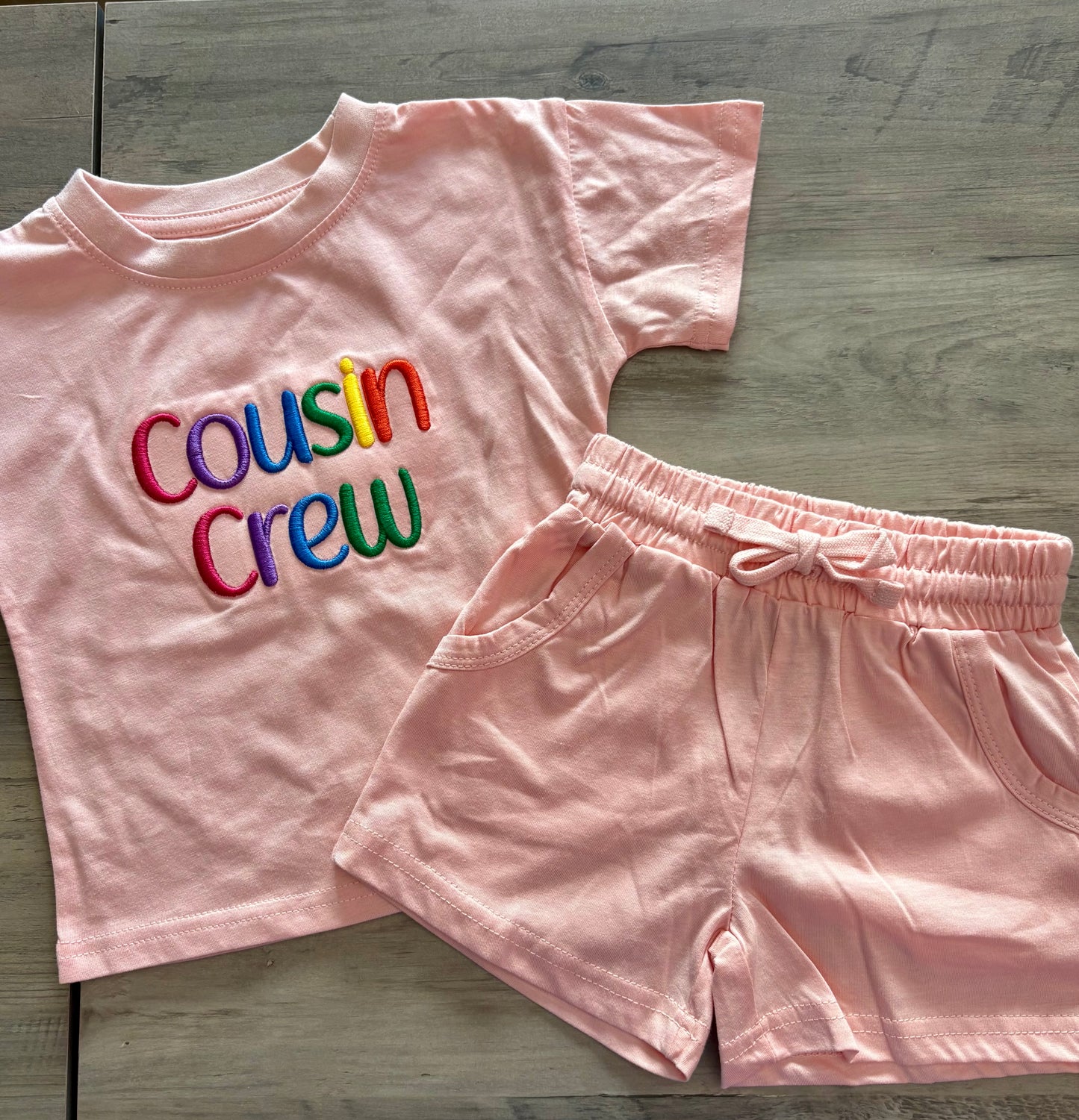 Embroidered 100% Organic Cotton Kids Two-Piece Set