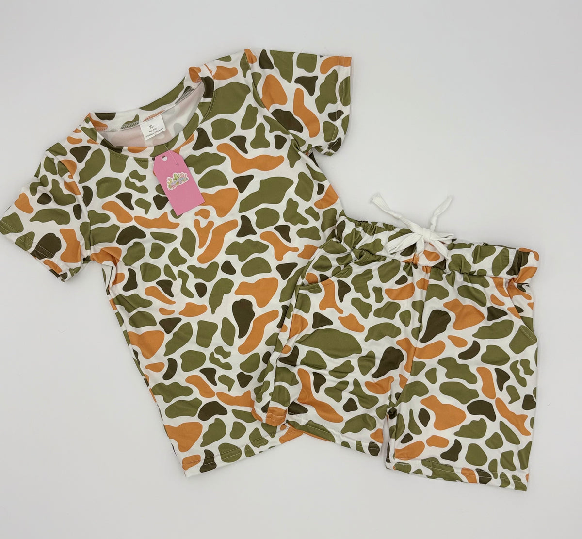 Kids Camo Milk Silk Two-Piece Sets
