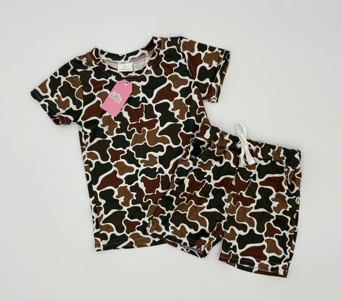 Kids Camo Milk Silk Two-Piece Sets