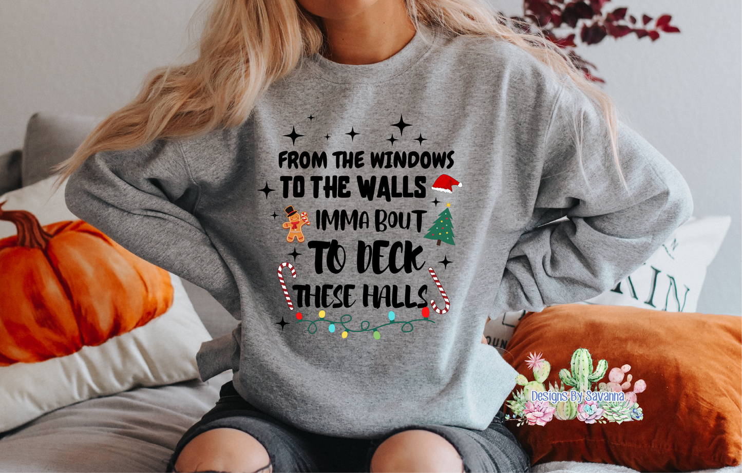 Deck the Halls DTF Transfer