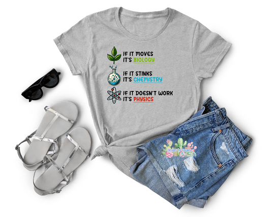 Biology, Chemistry, Physics DTF Transfer