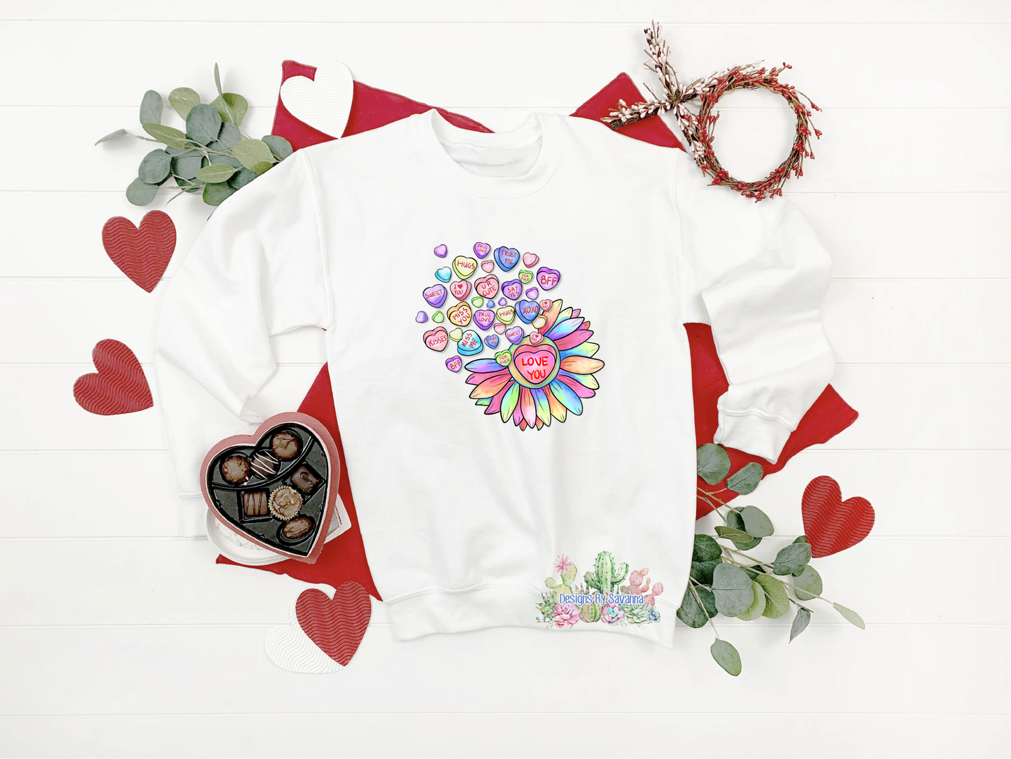 Valentine's Day Candy Hearts DTF Transfer