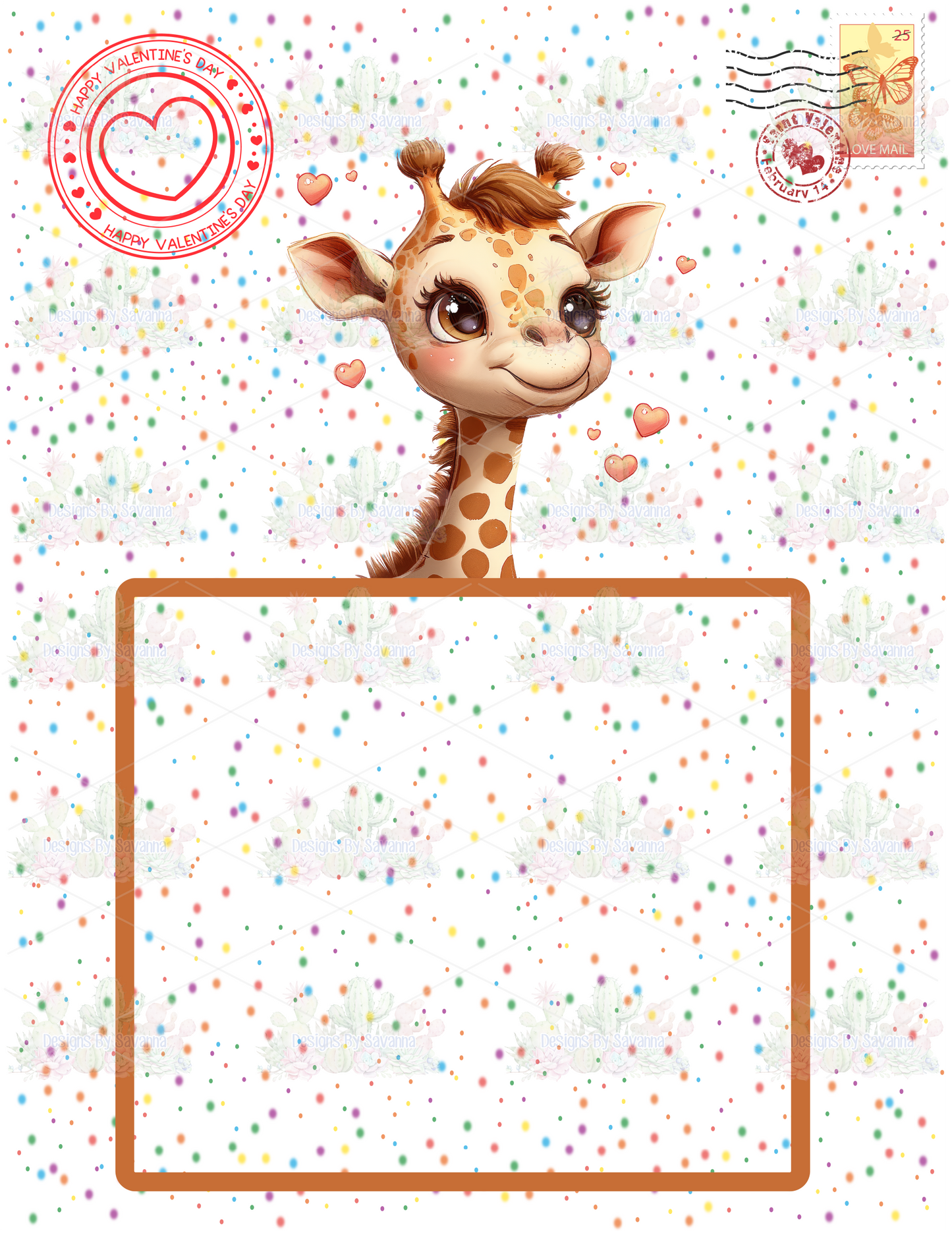 Jumbo Valentine's Day Card Template