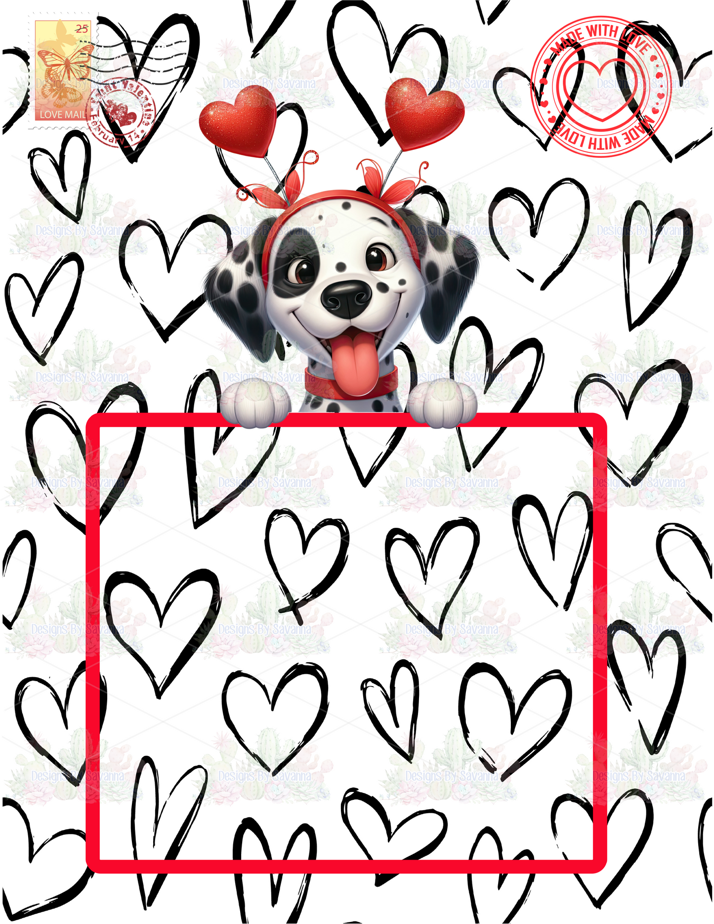 Jumbo Valentine's Day Card Template