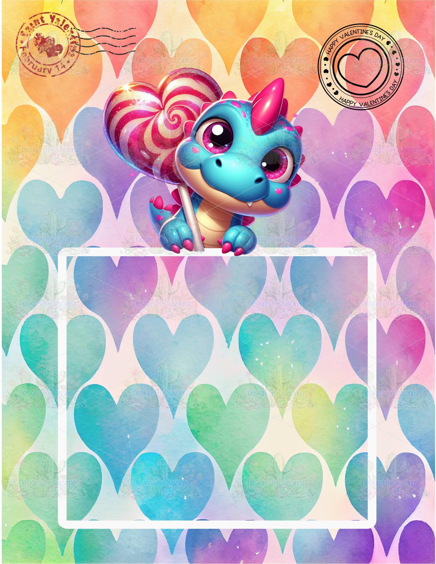 Jumbo Valentine's Day Card Template