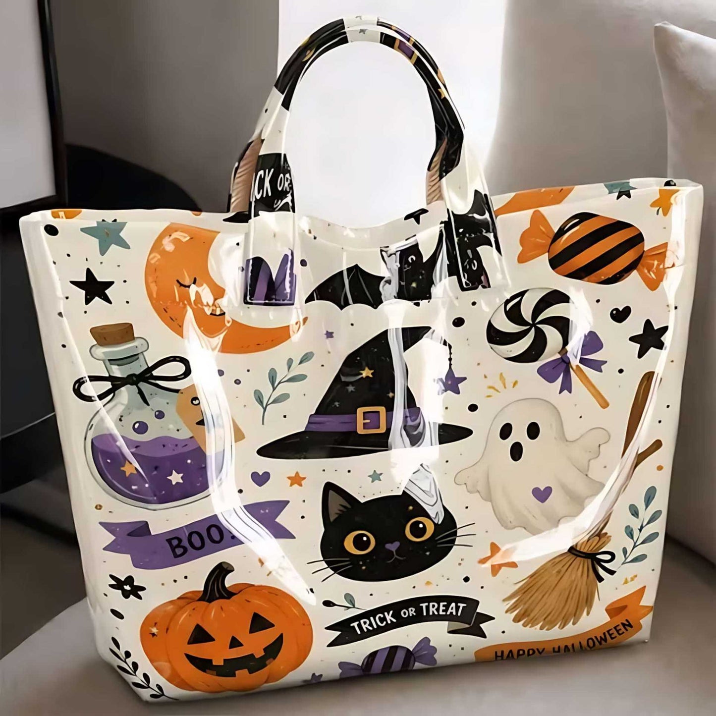 WHOLESALE PRE-ORDER – PVC Clear Pattern Tote Bags