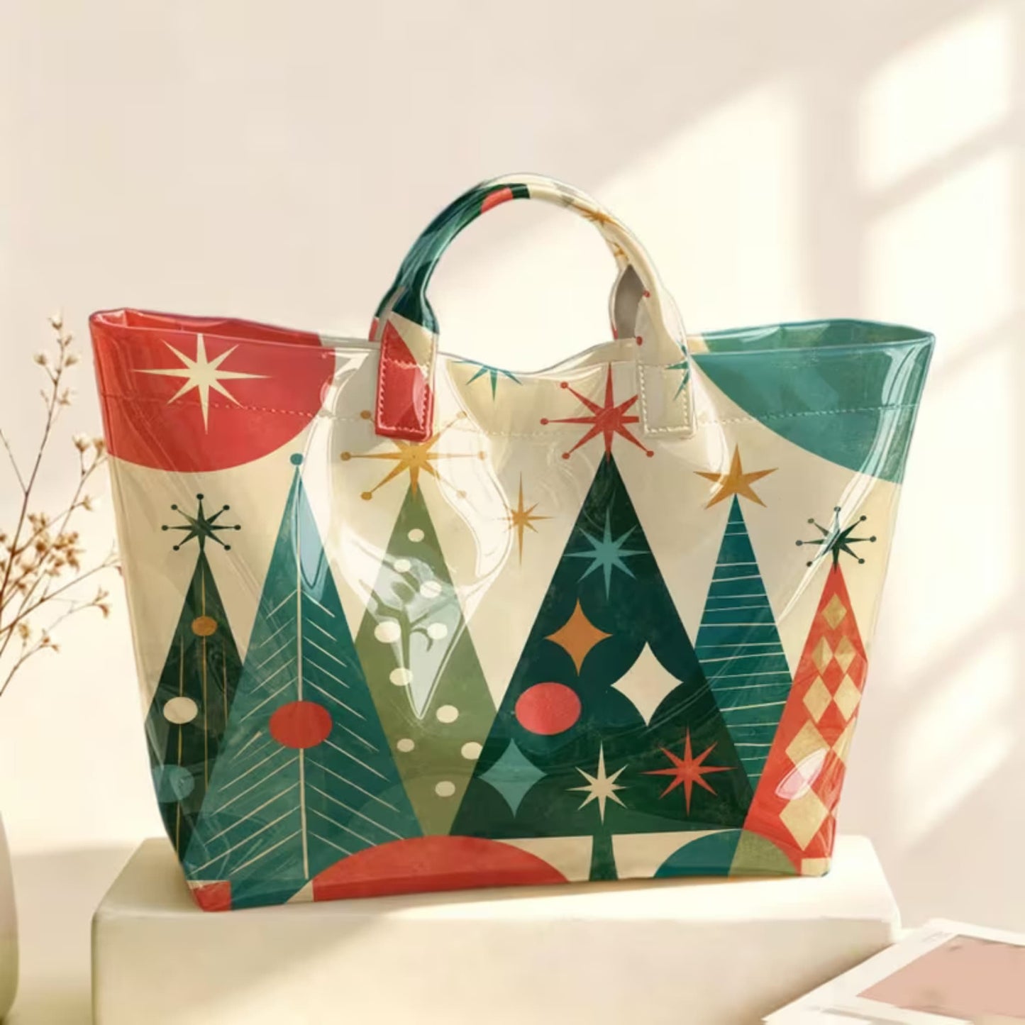 WHOLESALE PRE-ORDER – PVC Clear Pattern Tote Bags