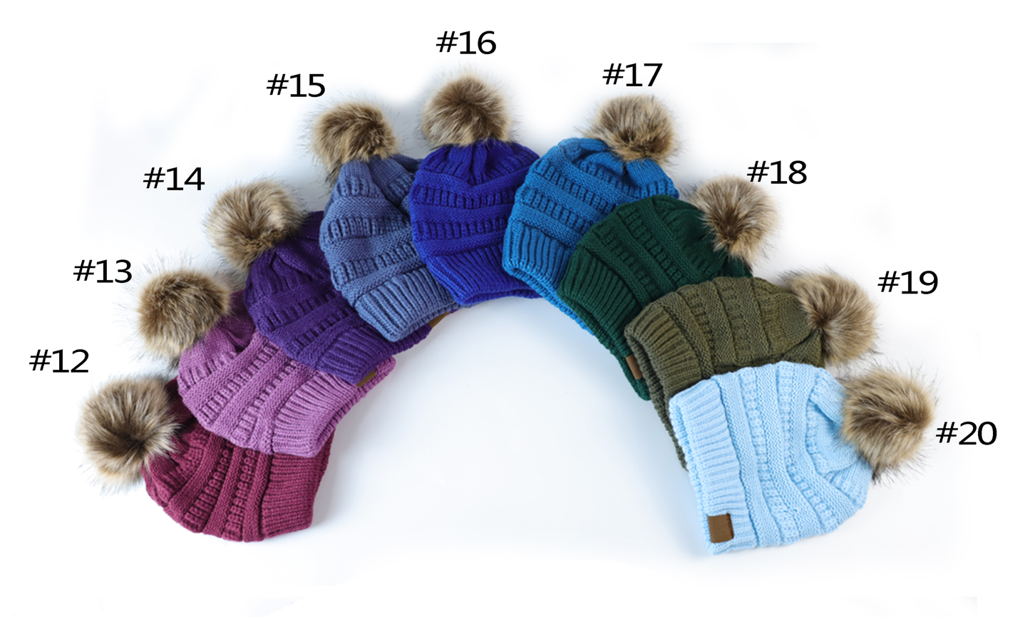 ❄️ Adult Fur Pom Beanies – Christmas in July Wholesale Pre-Order ❄️