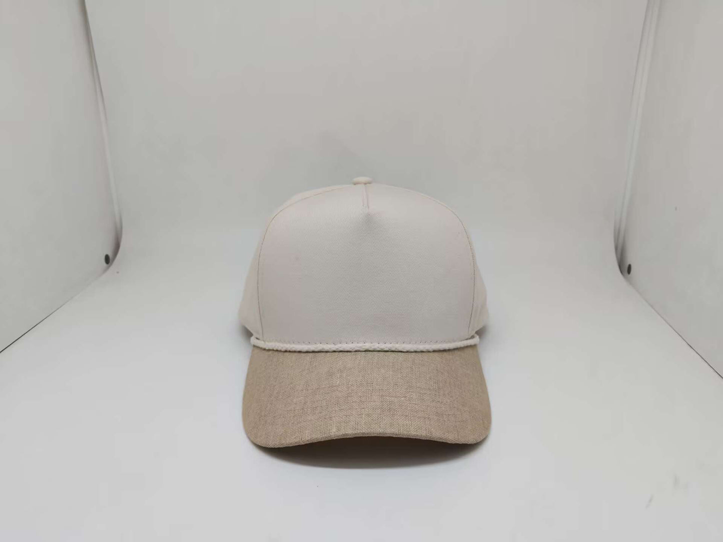 RTS Wholesale Adult Linen-Brim Bow Hat with Rope Detail