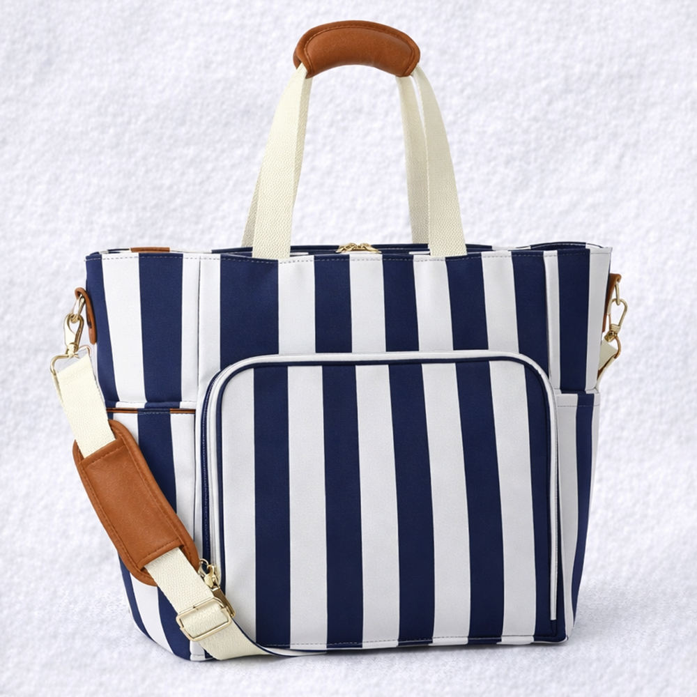 Wholesale RTS – Striped Insulated Cooler Tote