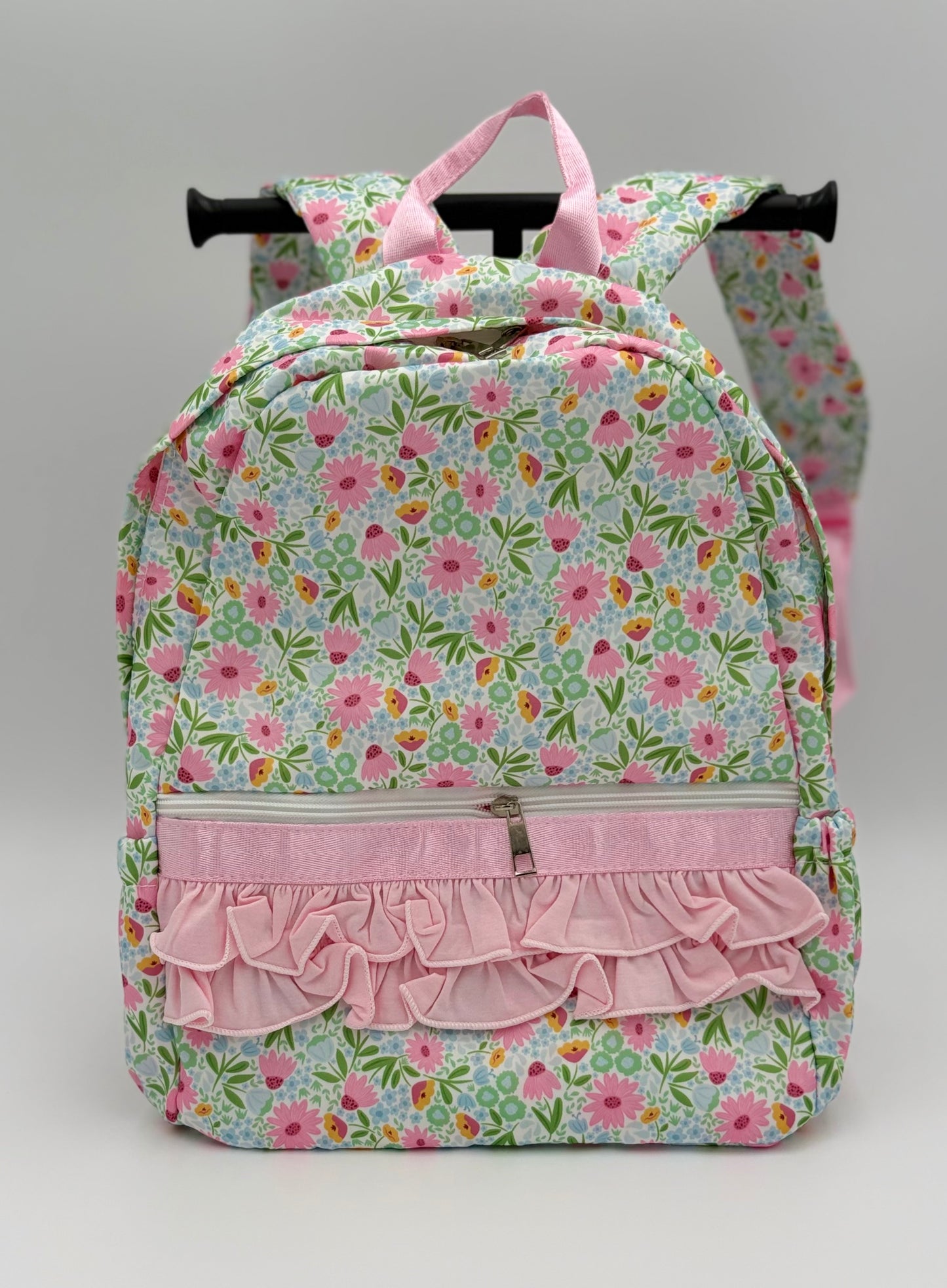 Personalized Girls Ruffle Backpack & Matching Lunch Box