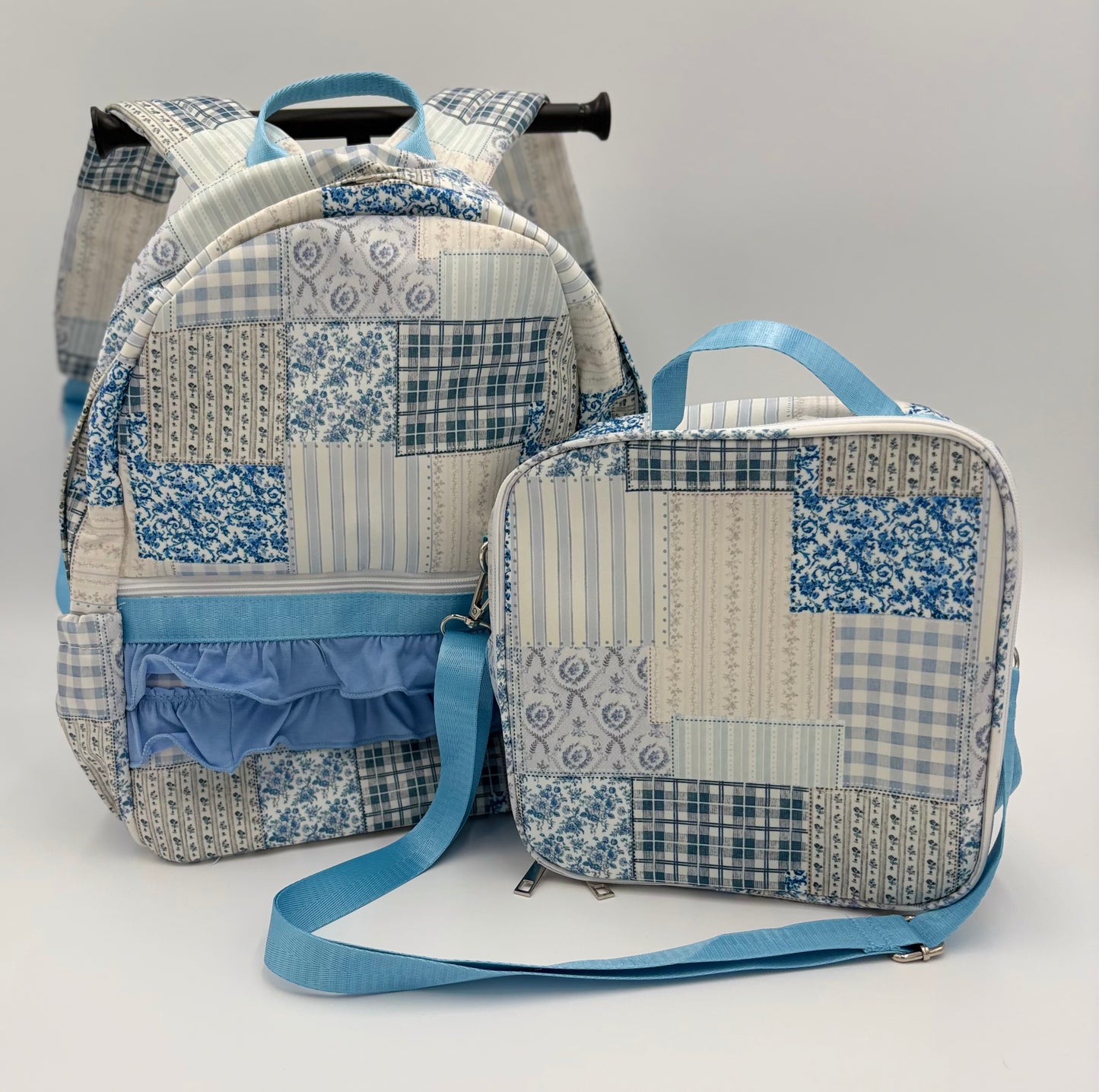 Personalized Girls Ruffle Backpack & Matching Lunch Box