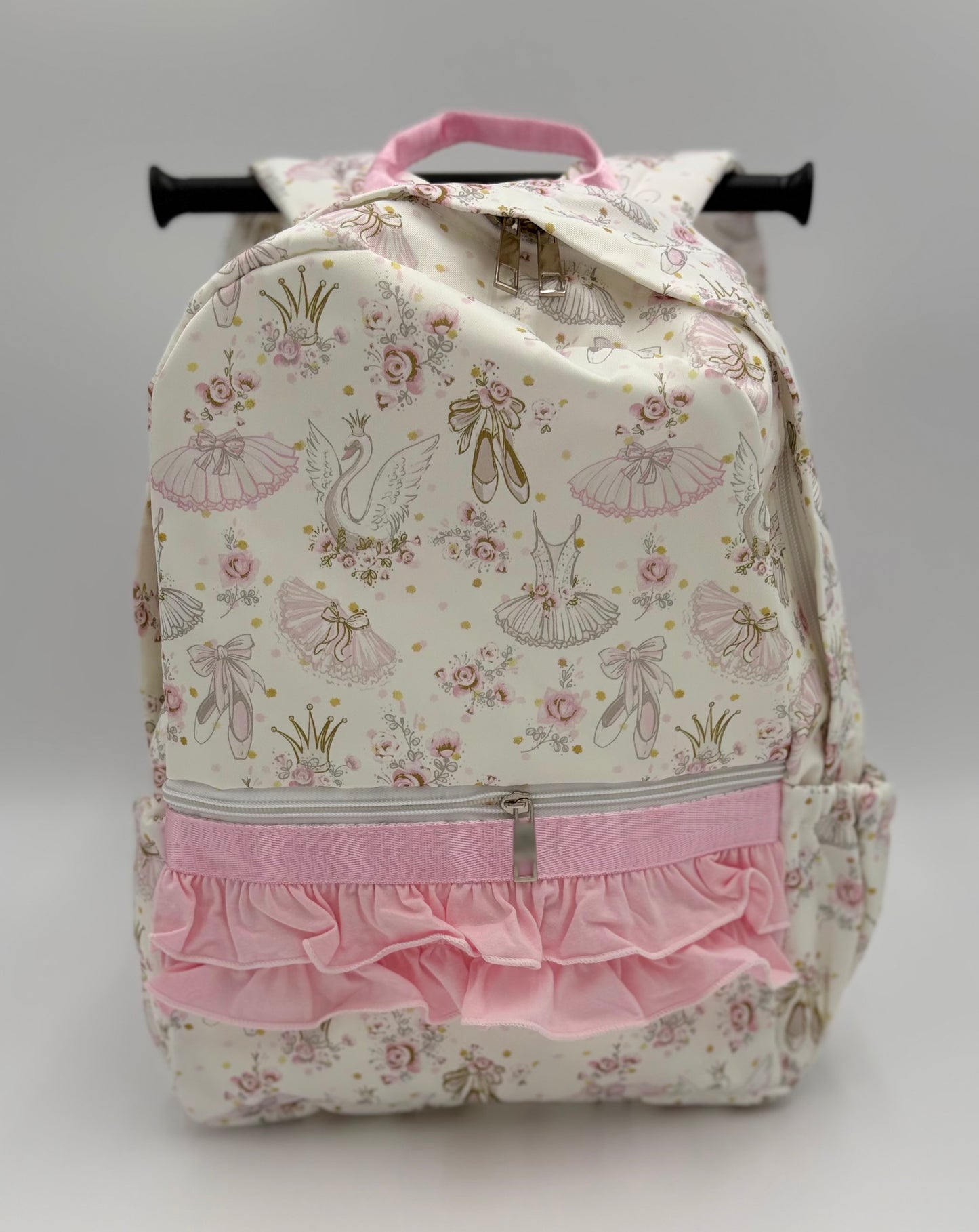 Personalized Girls Ruffle Backpack & Matching Lunch Box