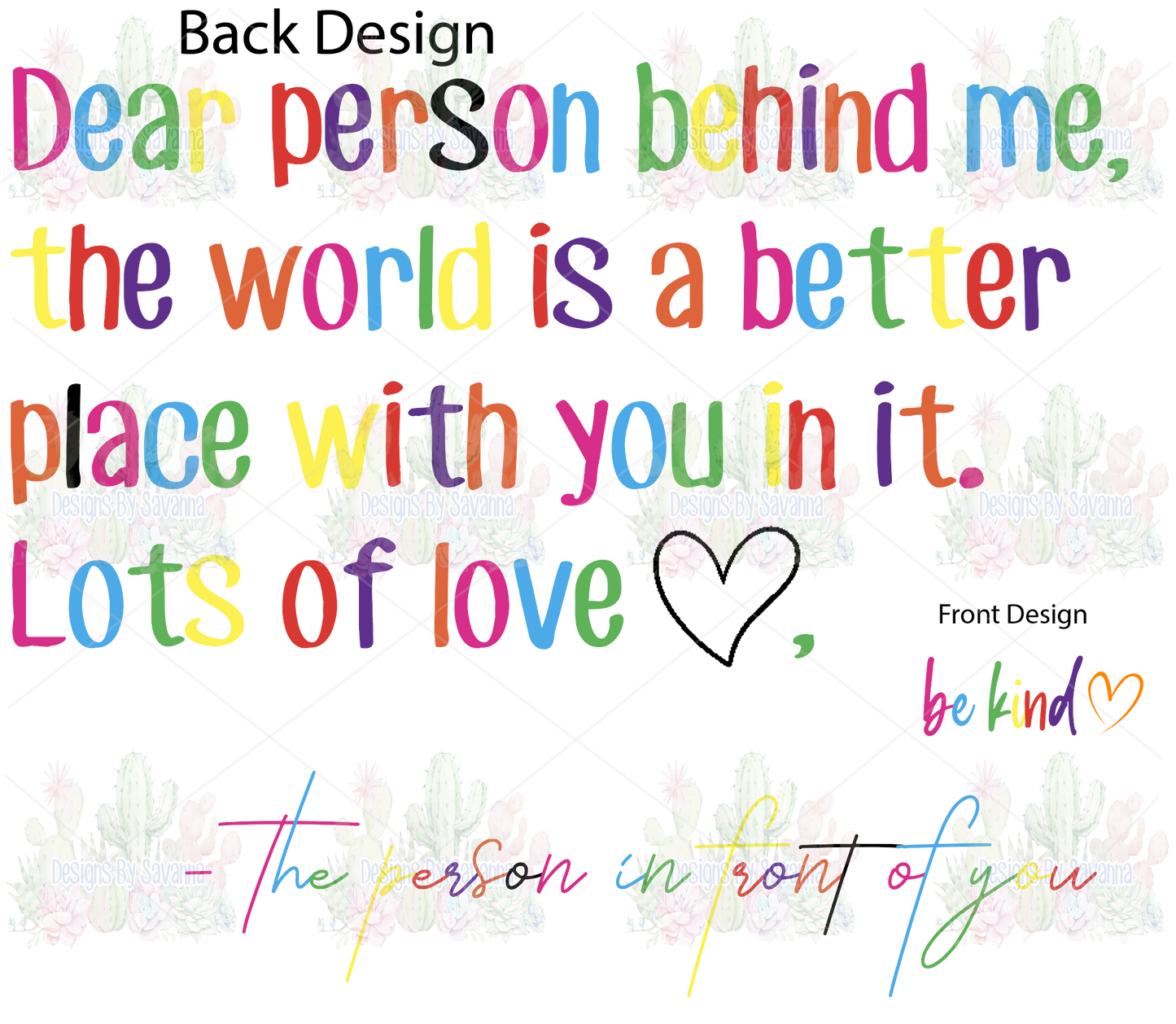 Be Kind Empowerment DTF Transfer