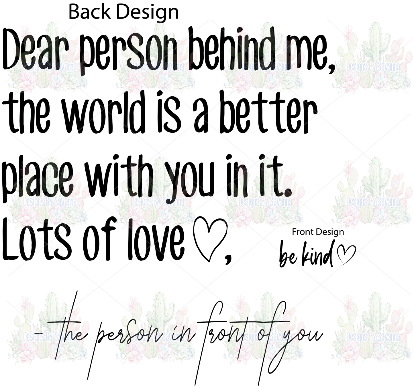 Be Kind Empowerment DTF Transfer