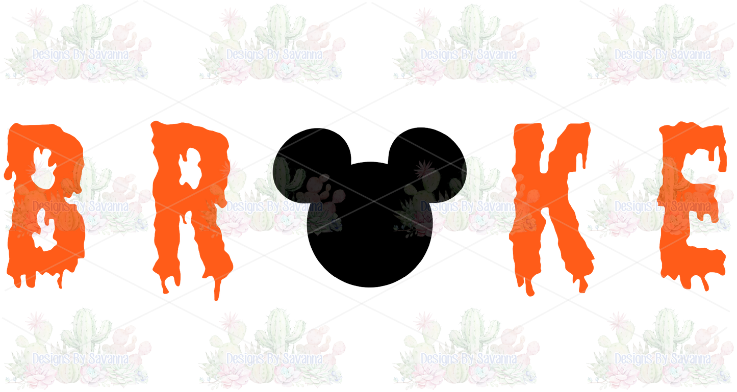 Broke Spooky Vacation DTF Transfer