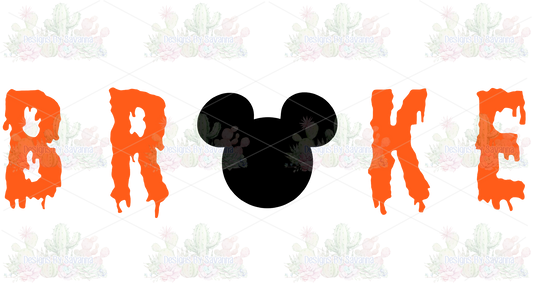 Broke Spooky Vacation DTF Transfer