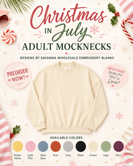 WHOLESALE PRE-ORDER |Adult Mockneck Sweatshirt