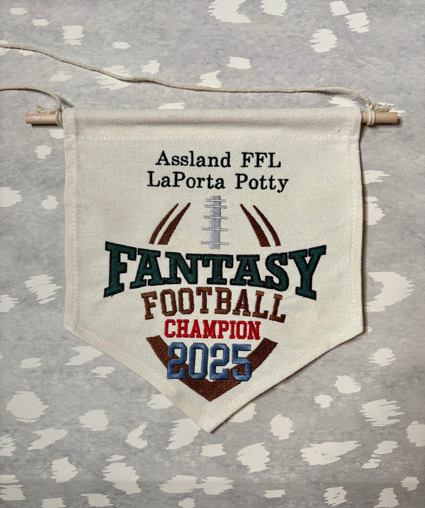 Custom Fantasy Football Champion Banner | Canvas League Trophy
