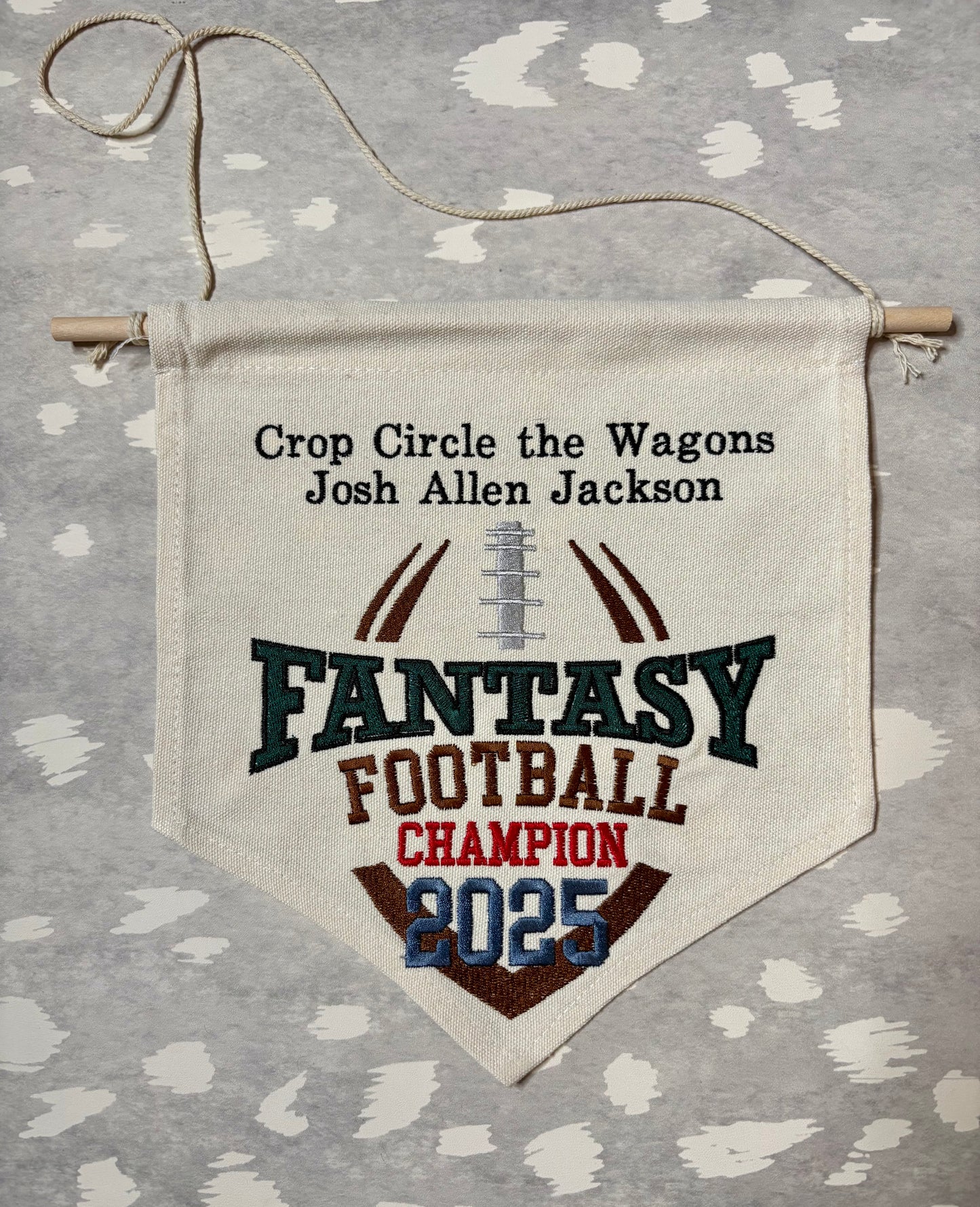 Custom Fantasy Football Champion Banner | Canvas League Trophy
