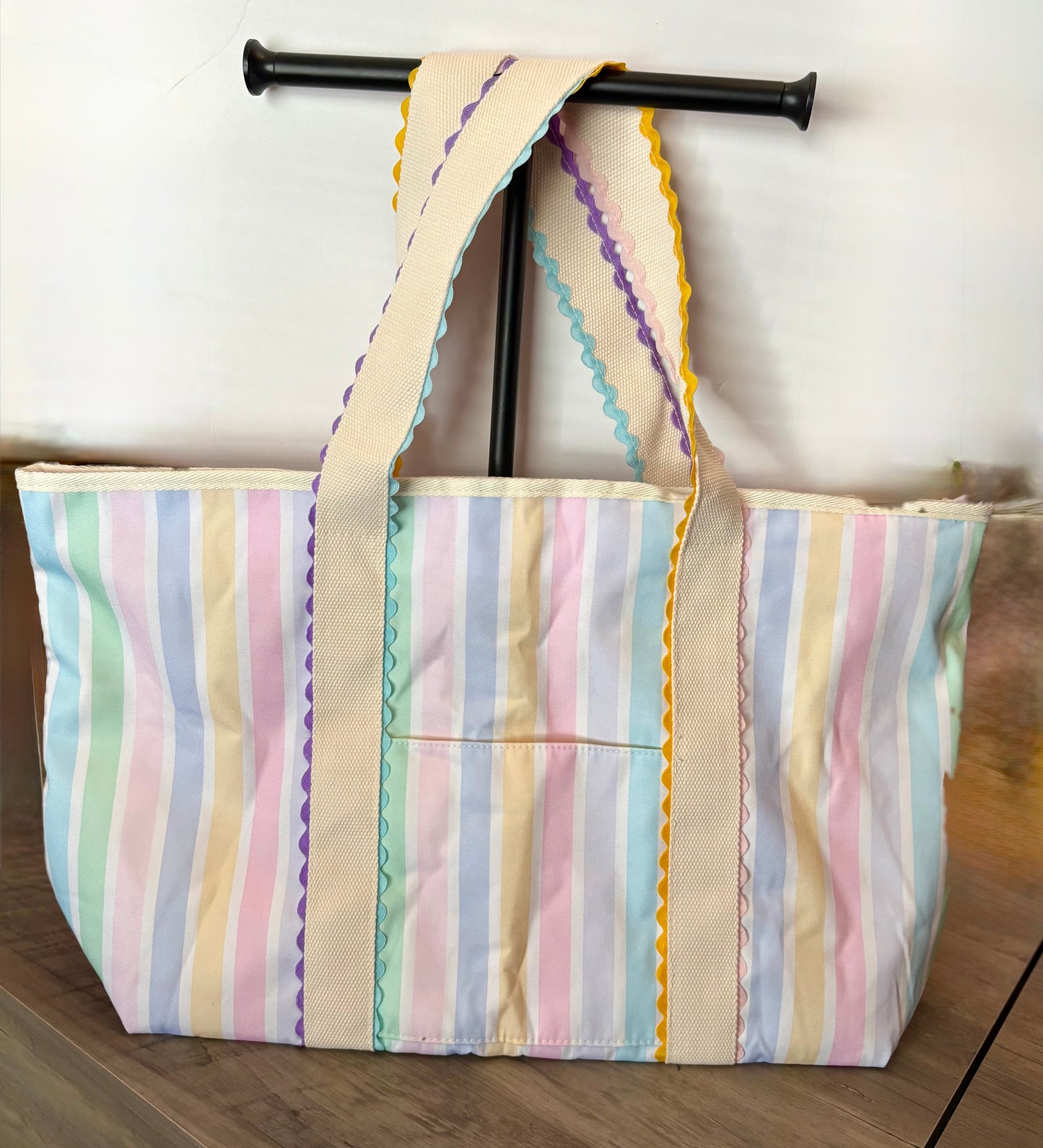 Wholesale RTS – Pastel Stripe Canvas Tote