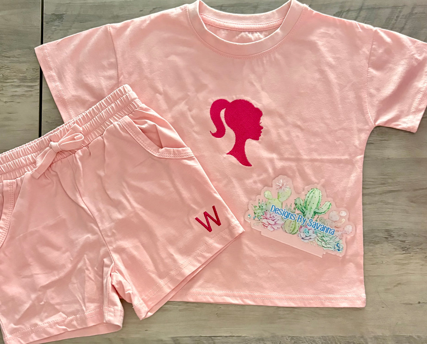 Embroidered 100% Organic Cotton Kids Two-Piece Set