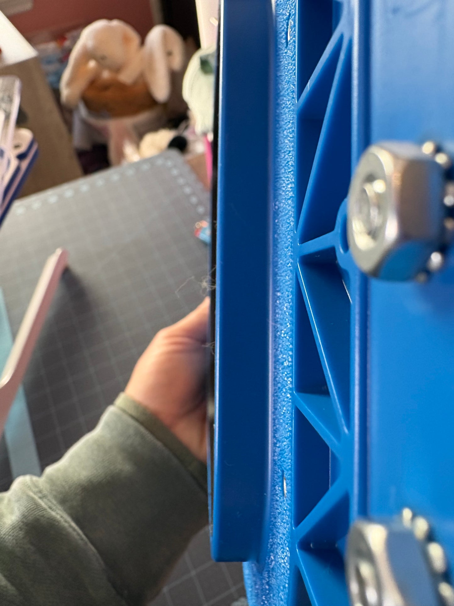 5x5 Blue Mighty Hoop Topper Holder | Embroidery Hooping Tool