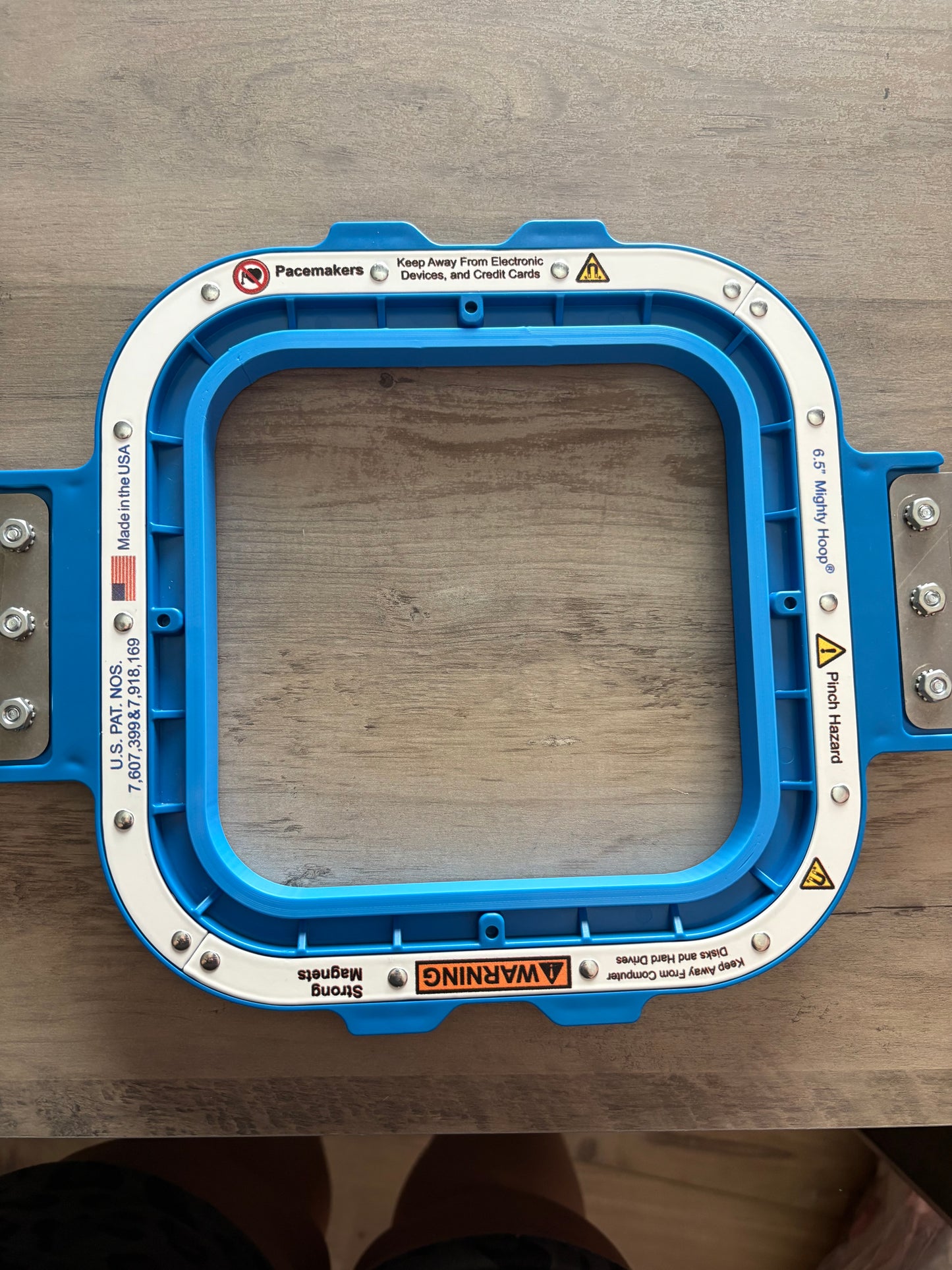 6.5 Blue Mighty Hoop Topper Holder | Embroidery Hooping Tool