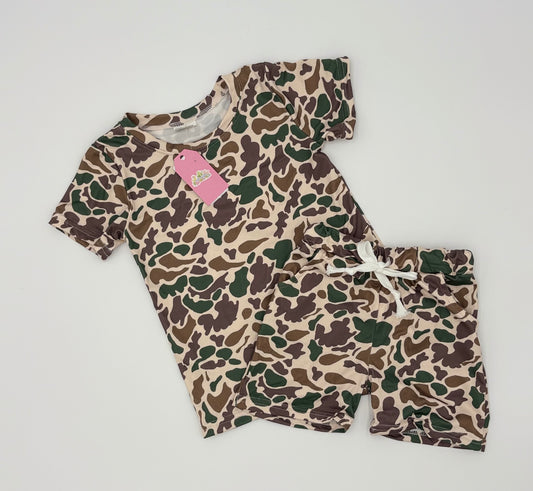 Kids Camo Milk Silk Two-Piece Sets