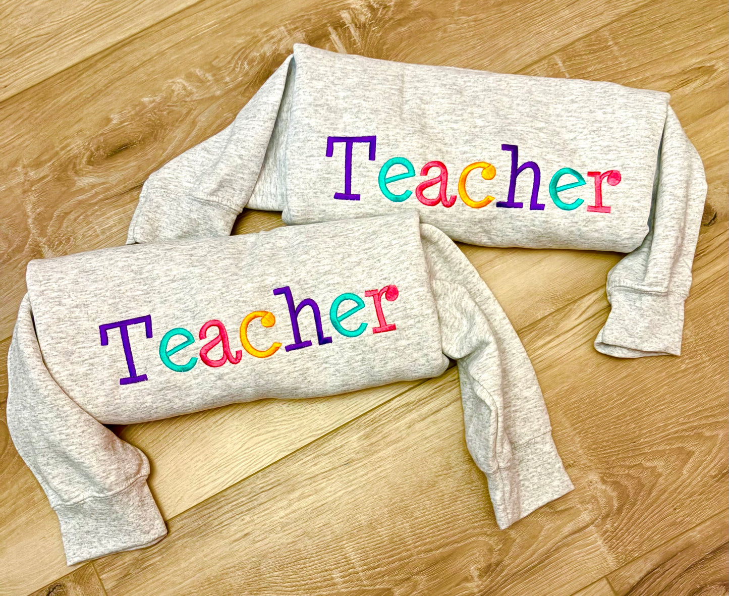 Teacher Embroidered Sweatshirt