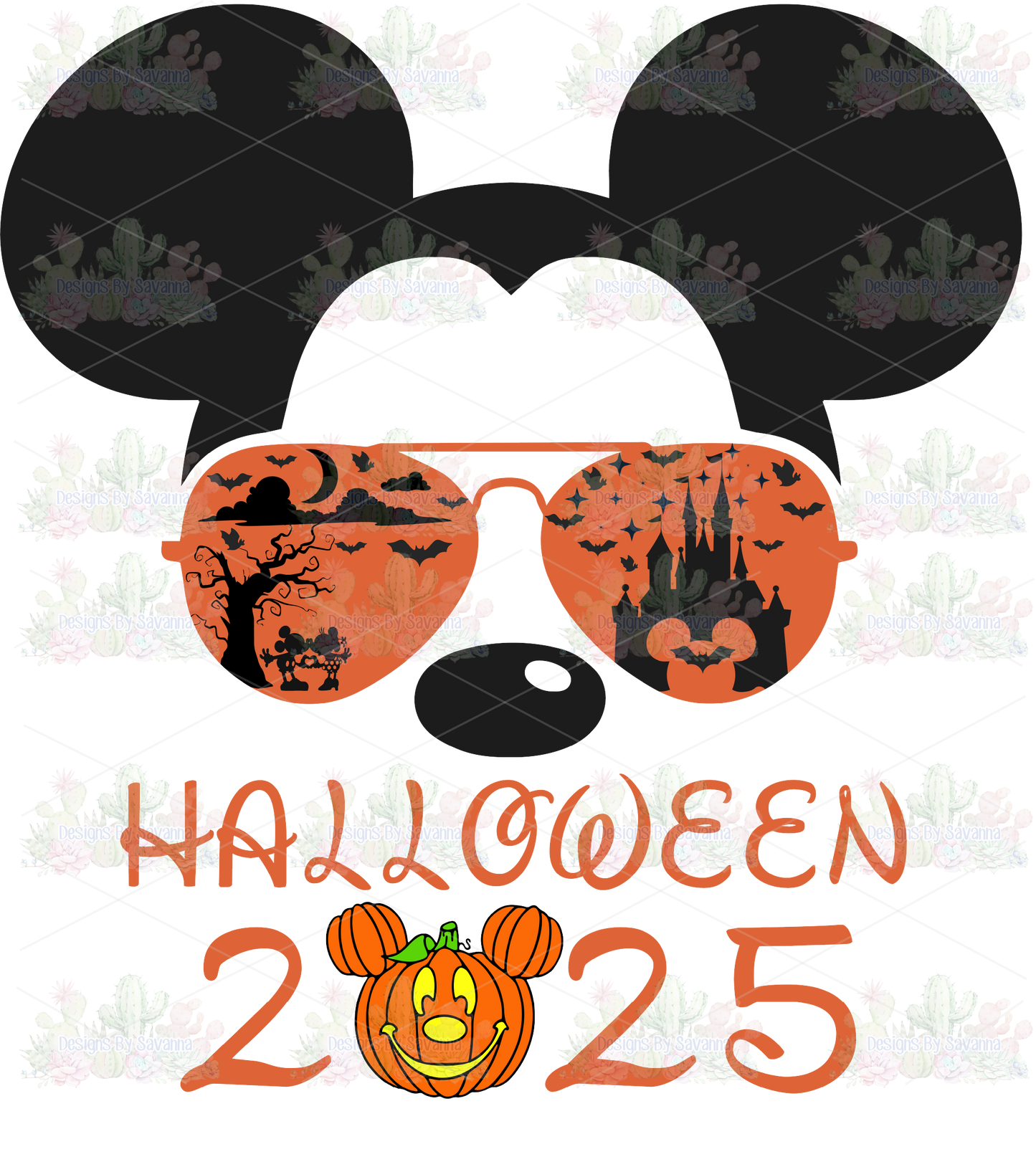 Spooky Reflection in Glasses DTF Transfer