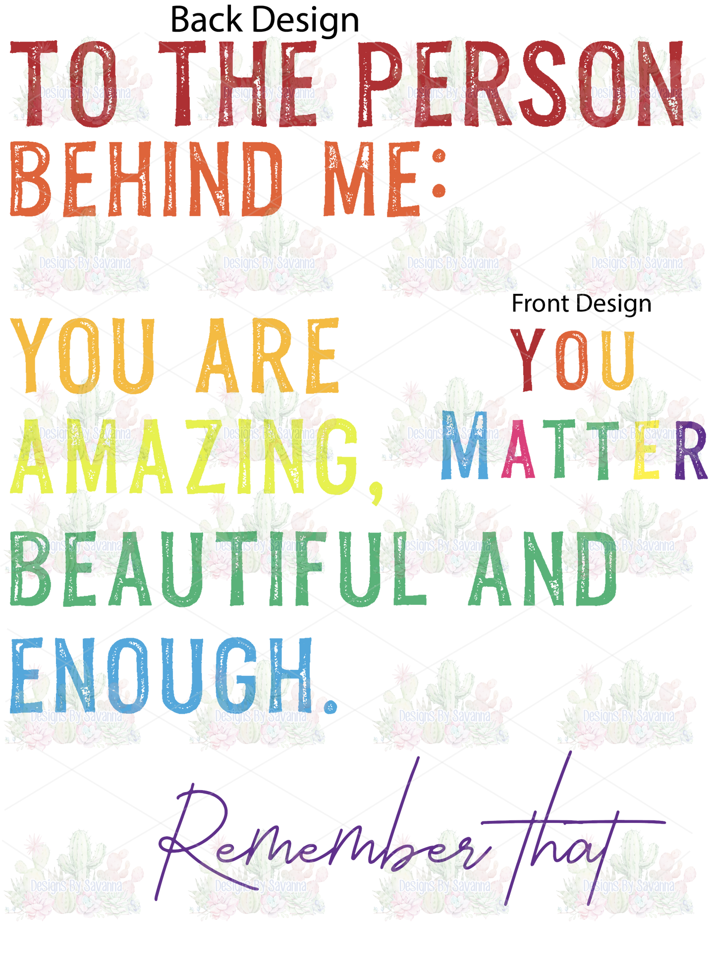 You Matter Empowerment DTF Transfer