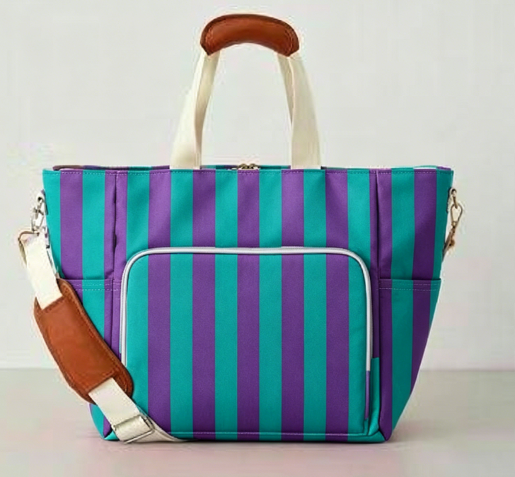 Wholesale RTS – Striped Insulated Cooler Tote