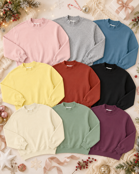 WHOLESALE PRE-ORDER |Adult Mockneck Sweatshirt