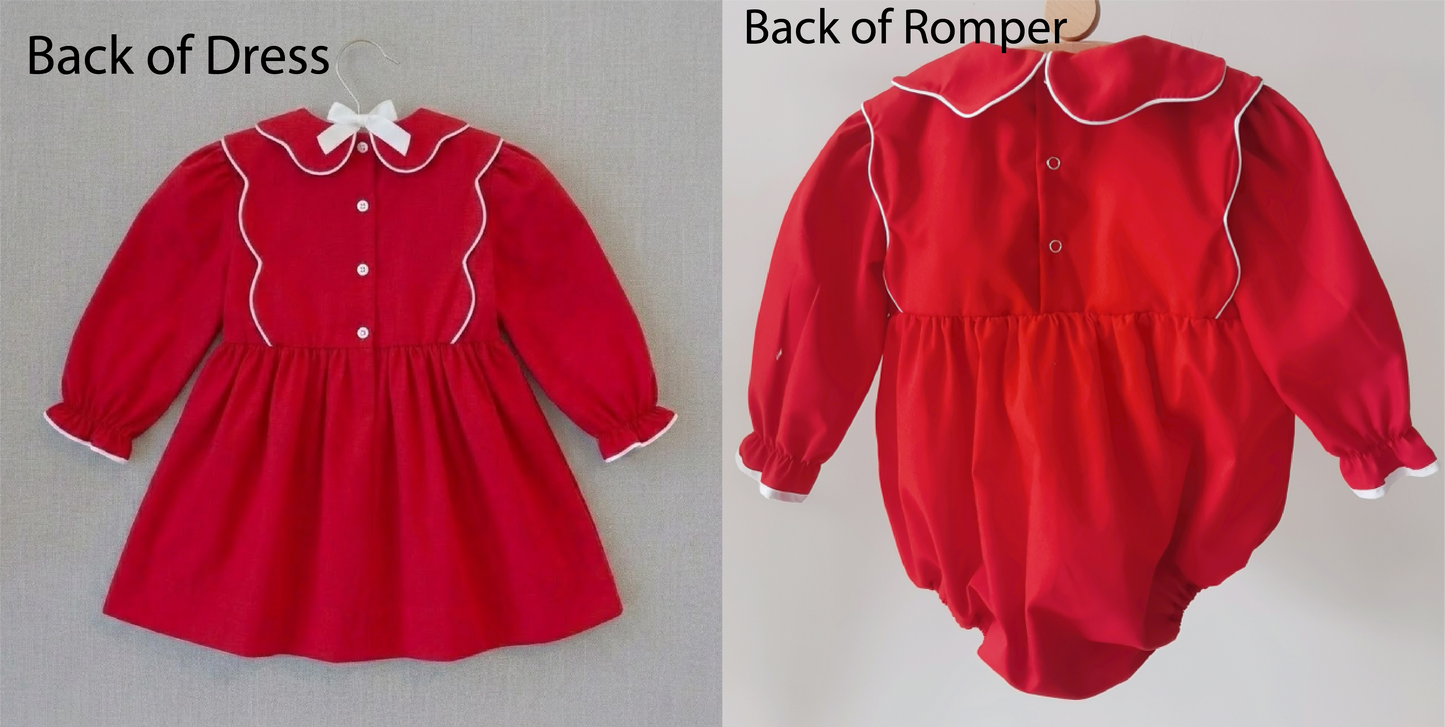 Wholesale Pre-Order | Classic Christmas Collection | Girls Dress • Girls Romper • Boys Peter Pan Shirt