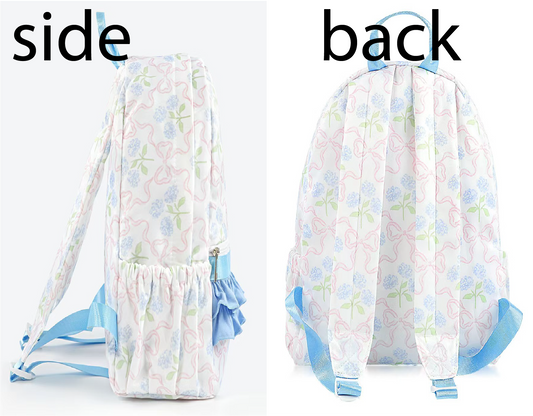 Personalized Girls Ruffle Backpack & Matching Lunch Box