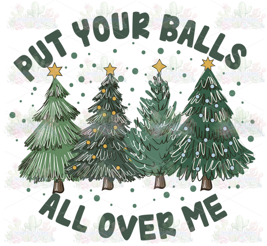 Christmas balls DTF Transfer