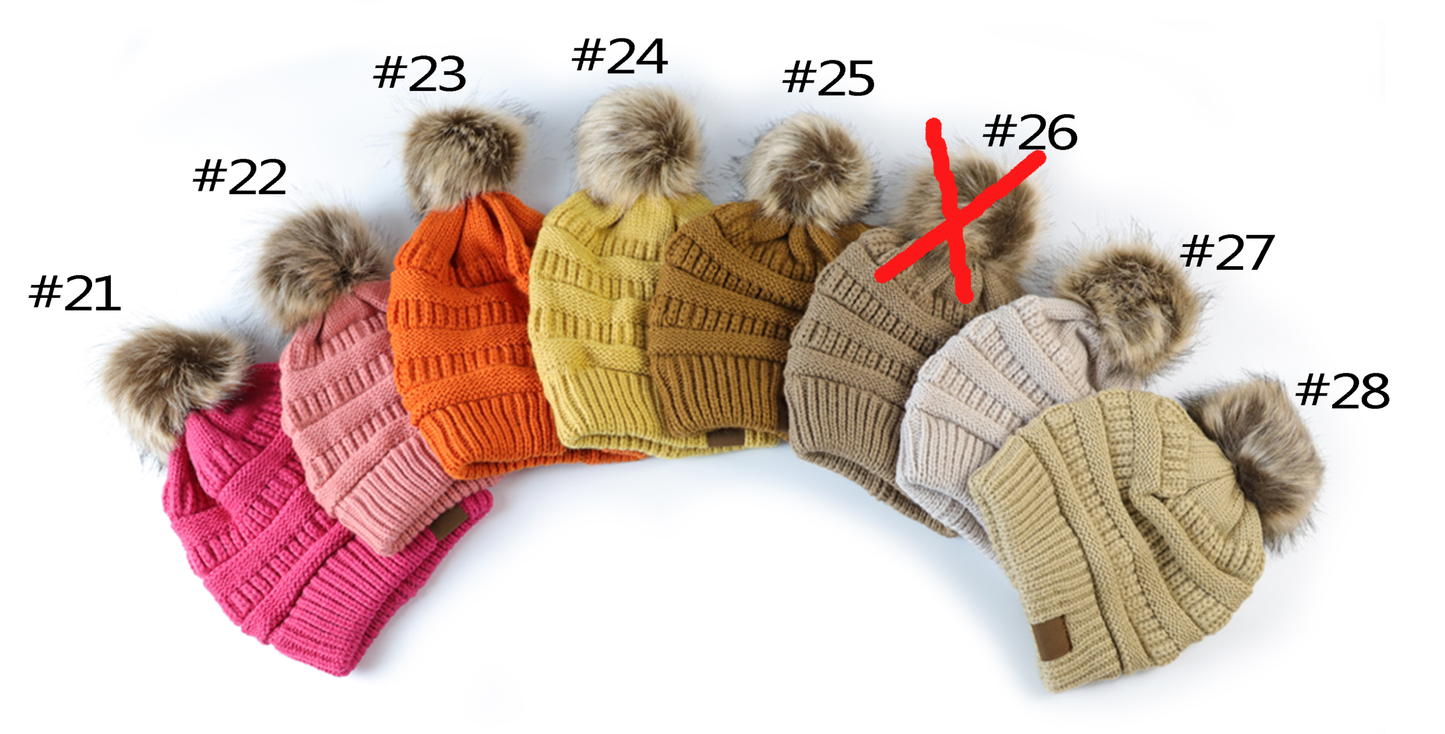 ❄️ Adult Fur Pom Beanies – Christmas in July Wholesale Pre-Order ❄️