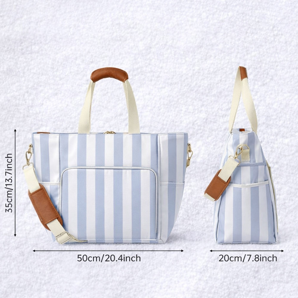 Wholesale RTS – Striped Insulated Cooler Tote
