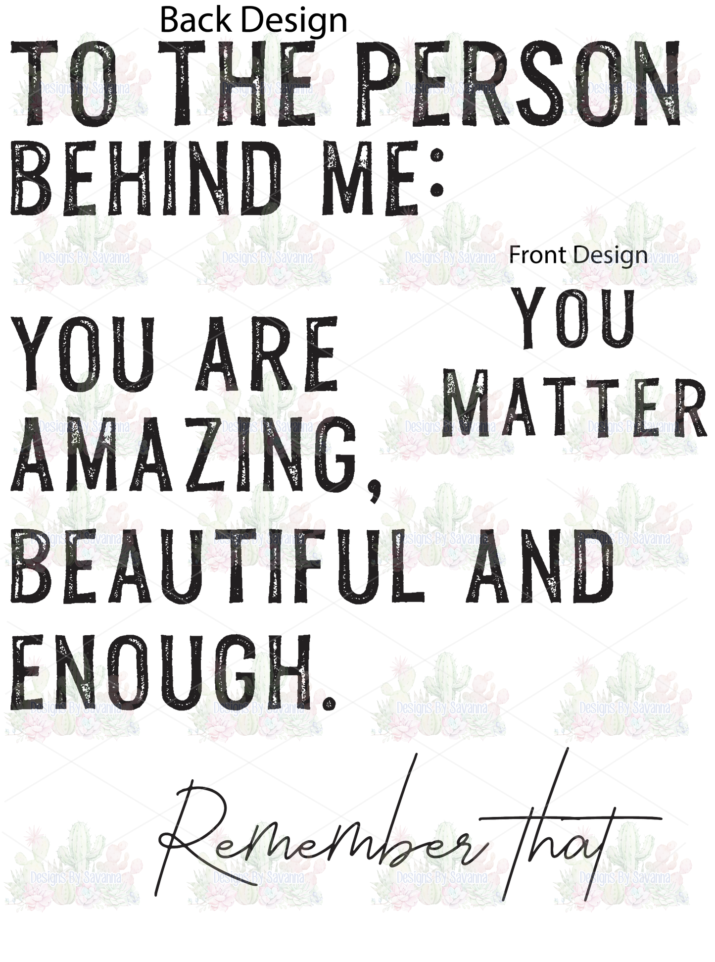 You Matter Empowerment DTF Transfer