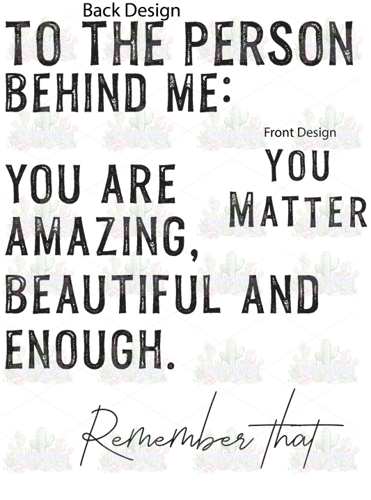 You Matter Empowerment DTF Transfer