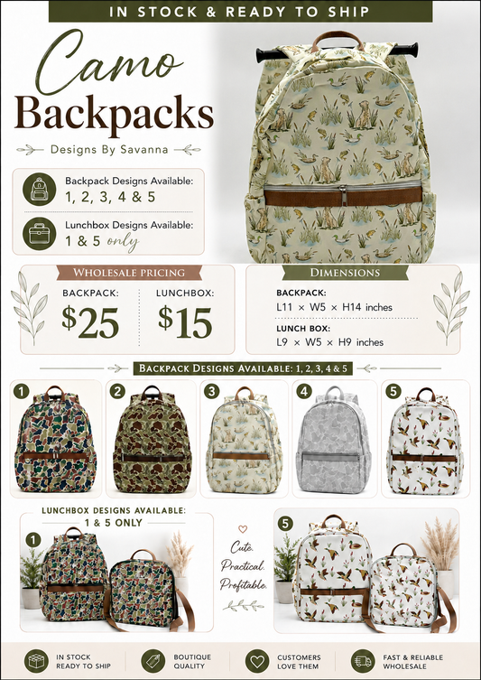 Wholesale RTS Boys Backpack & Matching Lunch Box