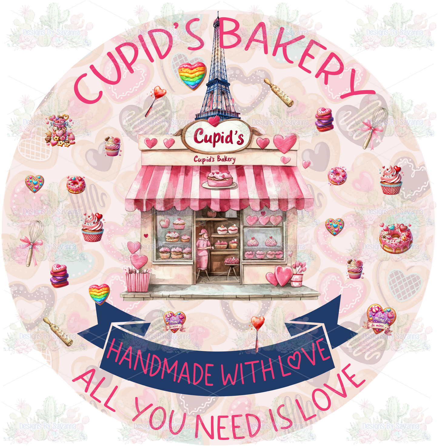 Cupid's Bakery DTF transfer