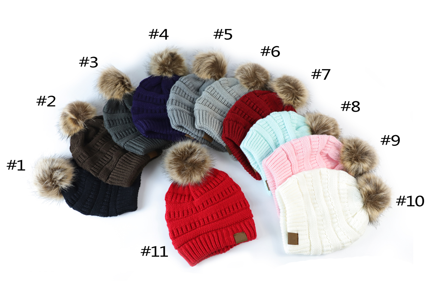 ❄️ Adult Fur Pom Beanies – Christmas in July Wholesale Pre-Order ❄️