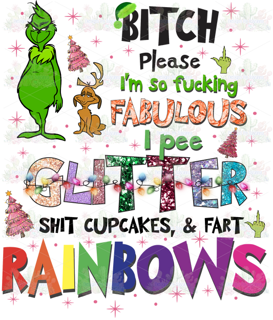 Grinch Fabulous DTF Transfer