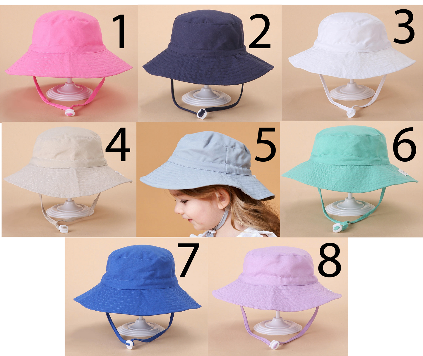 Kids Cotton Sun Hats