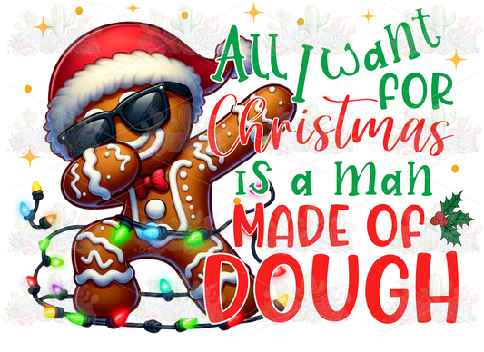 Man made of dough DTF Transfer