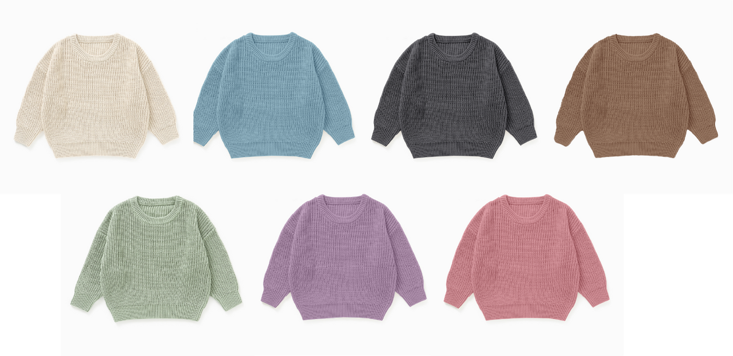 Wholesale Pre-Order-Kids Organic Cotton Knit Sweater