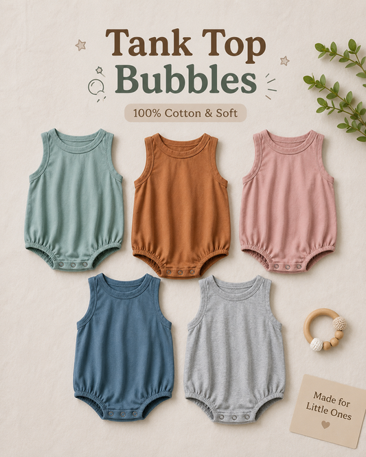 Wholesale Pre-Order-Tank Top Bubble Romper